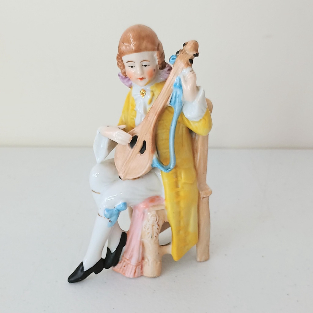 Vintage Grafenthal DEP Germany 13176 Porcelain Man W/ Mandolin Figurine